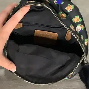 Coach | Bags | Coach Black Floral Mini Backpack With Wolf  display picture 3
